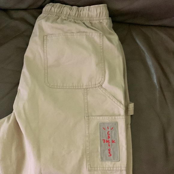 NWT tall Jordan Collab Travis Scott Carpenters khaki canvas pants XLT joggers - Picture 16 of 16